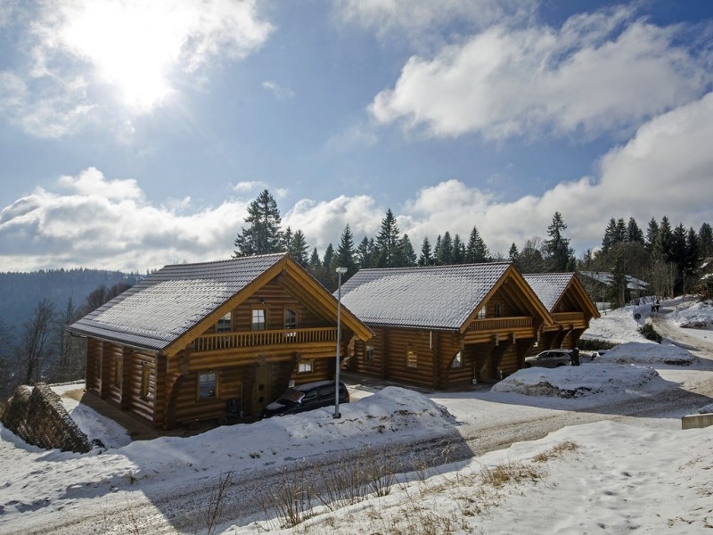 Luxus-Ferienhaus Blockhaus Chalet mit Sauna, Fussbodenheizung, Kamin
