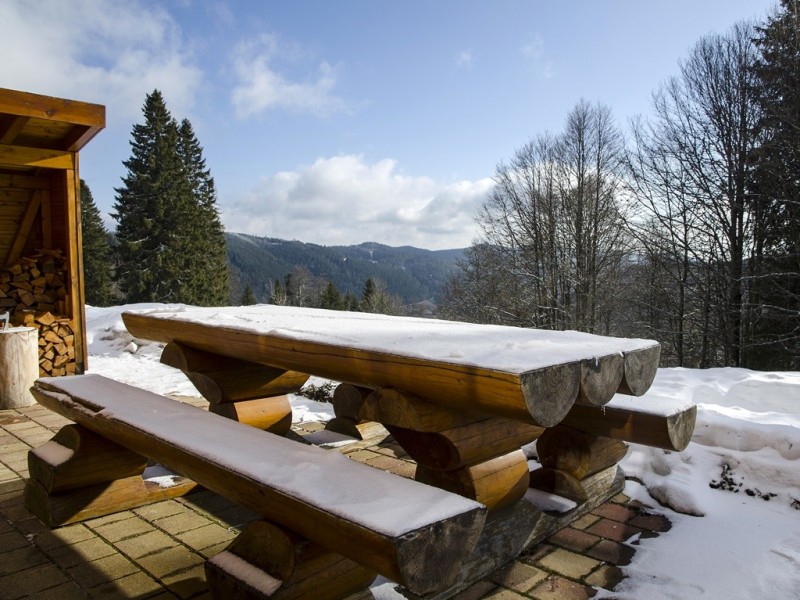 Luxus-Ferienhaus Blockhaus Chalet mit Sauna, Fussbodenheizung, Kamin